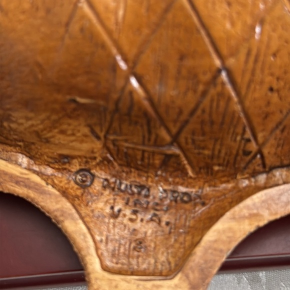 Vtg 1960 Acorn Nut Bowl w/Utensils holder Syroco Wood Resin Multi Prod Inc. - Picture 3 of 4